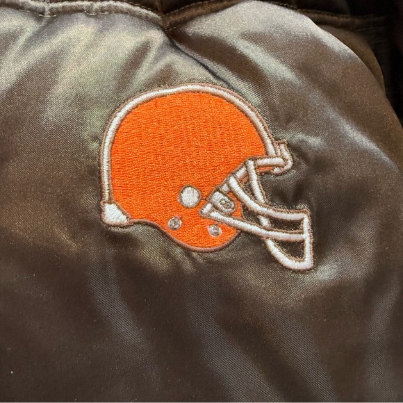 Brown NFL Puffer Jacket with Logo youth size XL - Picture 5 of 10